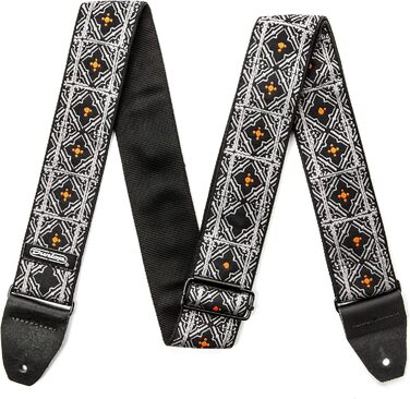 Гітарний ремінь Jim Dunlop Jacquard Fillmore жовтого кольору, універсальний розмір