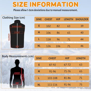 Обогревна жилетка для чоловіків та жінок, жилетка з підігрівом 9 нагрівальних панелей та 3 режими температури, тепла куртка для роботи на відкритому повітрі, подарунок на Різдво