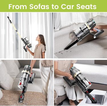 Бездротовий пилосос XT1: потужне всмоктування 48Kpa, сенсорний екран, антизаплутувальна щітка, 70 хв роботи, для твердих підлог, килимів, автомобіля та шерсті тварин