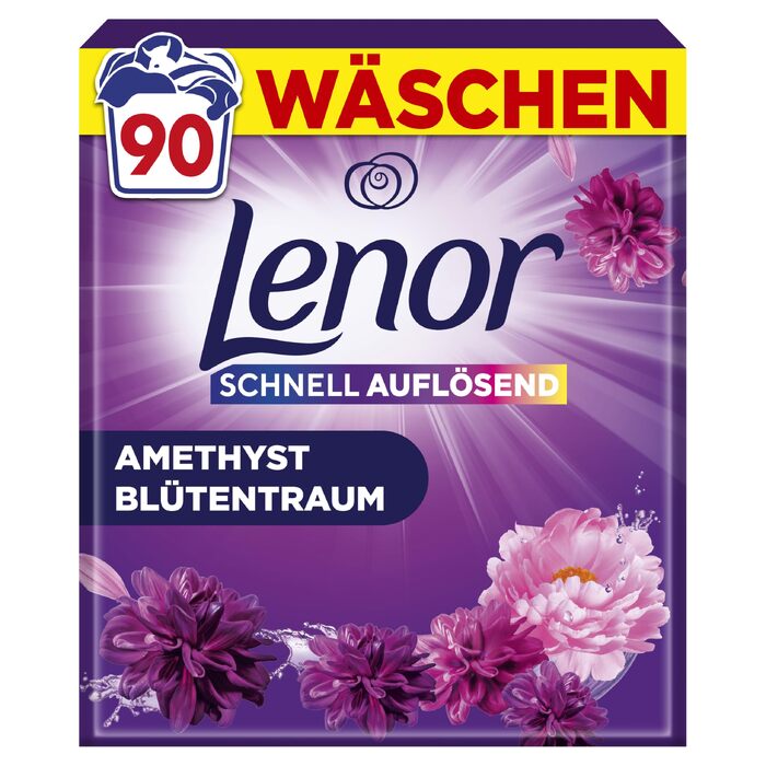 Пральний порошок Lenor Amethyst Blütentraum для прання білизни, 90 прань