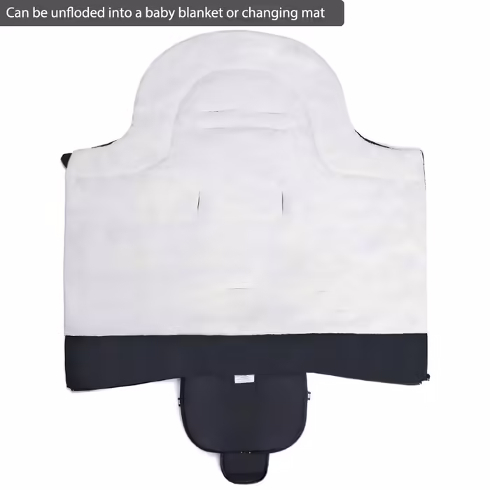 Minetom Universal Footmuff for Strollers - Winter Footmuff, Waterproof, Anti-Slip Design with Warm and Soft Fleece, Storage Bag | Footmuff for Jogging Strollers & Buggy, Black