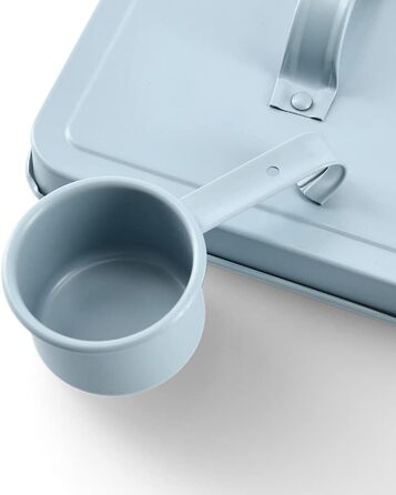 Кормниця для собак Zeller 19218 'Woof', метал, білий/блакитний, 23,4 x 16,2 x 23,2/25,8 см