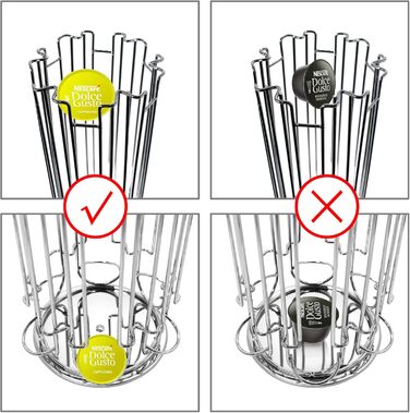 Тримач для капсул кави Exzact, сумісний з Dolce Gusto (32 капсули) - органайзер для капсул кави Dolce Gusto, диспенсер/стійка/тримач, поворотний на 360°, антиковзкий