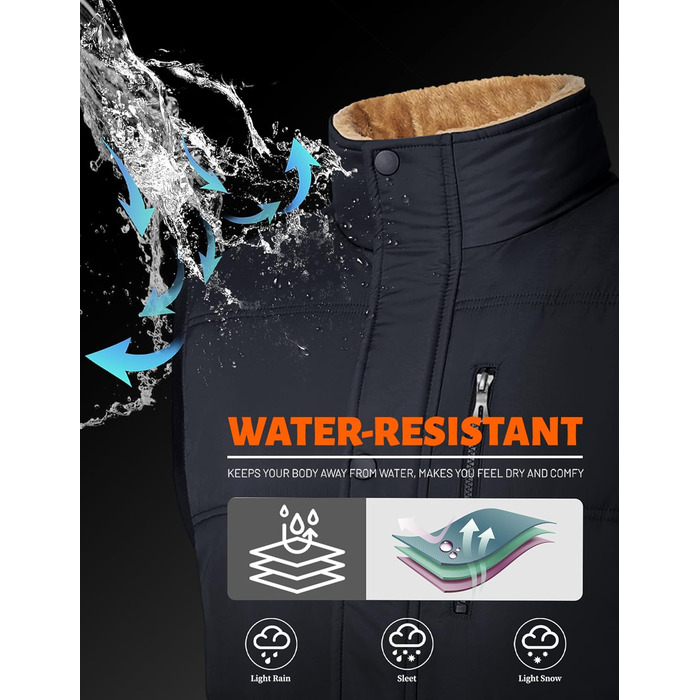 Чоловіча жилетка MAGCOMSEN з підкладкою, зимова, без рукавів, тепла флісова жилетка, для відпочинку, термо, перехідна жилетка з багатою кишенями, 3XL, темно-сіра