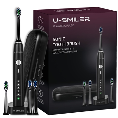 Електрична сонічна зубна щітка U-SMILER IPX8 Pro, 4 насадки, з футляром