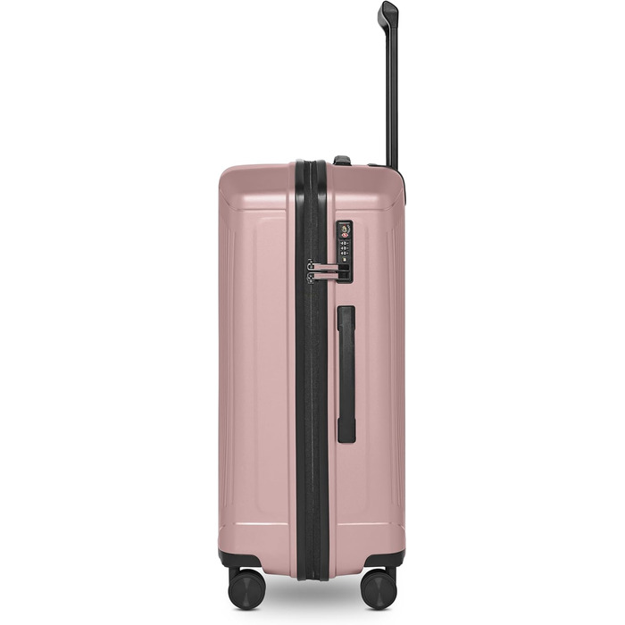 Чемодан Smartbox Hartschalen Check-in з жорстким корпусом, XL, 56 x 34 x 75 см, поліпропілен, 4 колеса, TSA-замок, 5.1 кг (Edition 02) (Рожевий металік, розмір M (66 см))