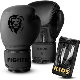 Боксерські рукавички для дітей FIGHTR® 04/06 oz з сумкою | для боксу, MMA, муай-тай, кікбоксингу та єдиноборств | чорний колір