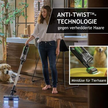 Бездротовий акумуляторний пилосос Hoover HF9 I Без мішка, LED-підсвічування, Anti-Twist насадка, для всіх поверхонь (для тварин), 2 акумулятори