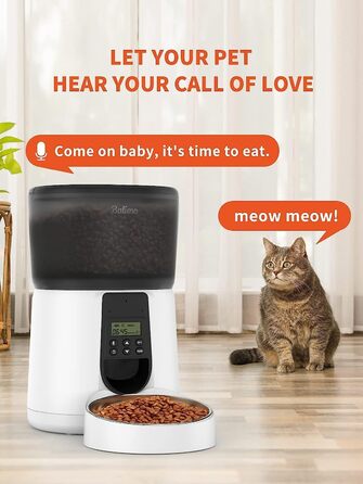 Автоматичний годівник для котів Balimo 3L з Wi-Fi, керування через додаток, для собак та котів, чорний