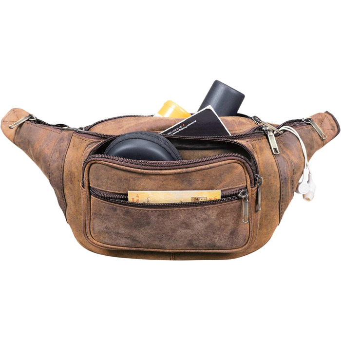 STILORD 'Maverick' - чоловіча/жіноча поясна/наплічна сумка з м'якої шкіри (Colorado, коричнева)