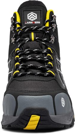 Черевики безпеки LARNMERN для чоловіків та жінок, SRC, антистатичні, з металевим носком, протиударні, легкі, комфортні, дихаючі, чорні/сірі, 42.5 EU