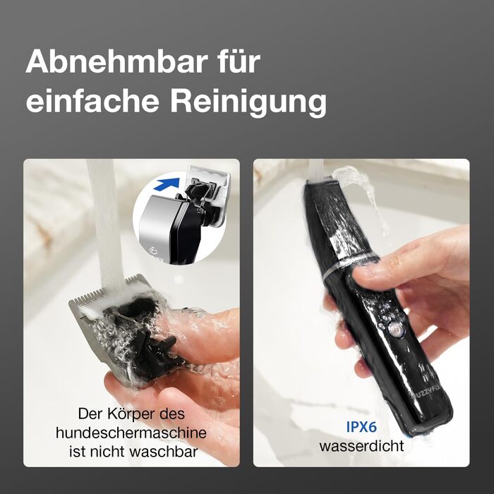 Набір для стрижки собак 3-в-1: машинка, триммер для лап, тиха робота, для густого хутра, чорний колір