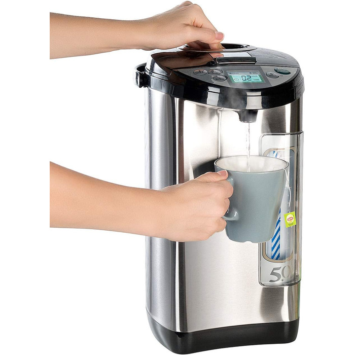 Rosenstein & Söhne Hot Water Dispenser: 5-Liter Water Tank, 5 Temperature Settings, 1.200 Watts (Hot Water Boiler, Hot Water Heater, Instant Water Heater)