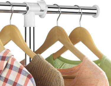 Whitmor Clothes Rack, Adjustable, White/Chrome