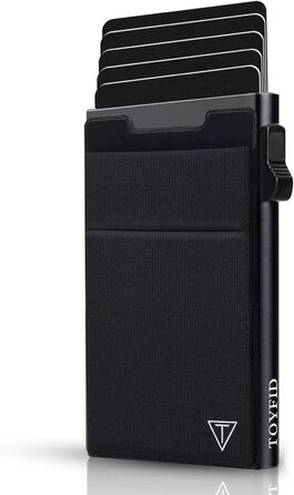 RFID-захисний картхолдер Pop-up: тонкий гаманець з відділенням для монет (1 шт., чорний)