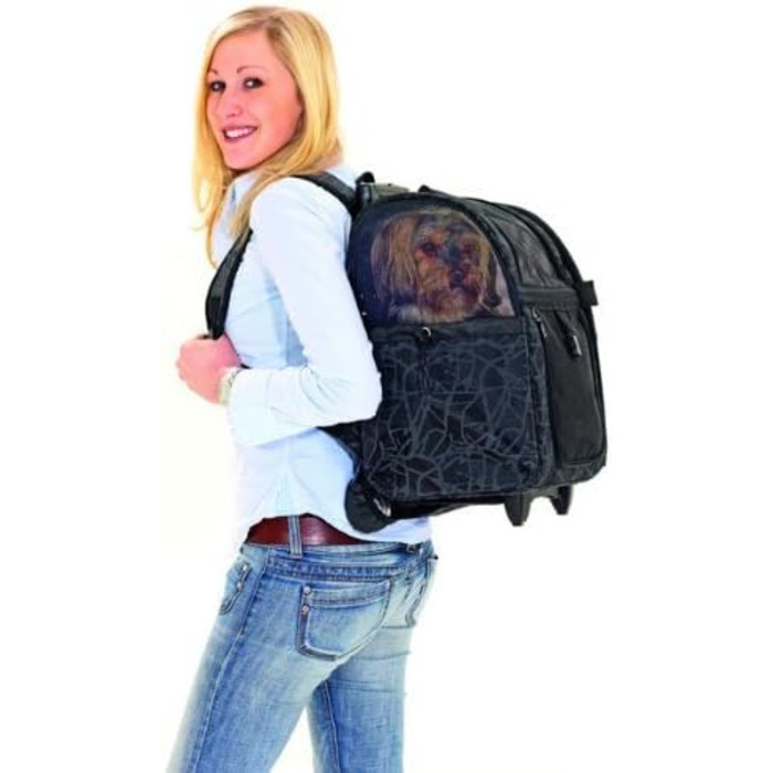 Чемодан Karlie Smart Trolley City L чорного кольору, 52 x 29 x 32 см