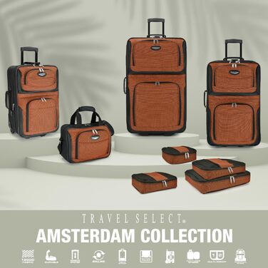 Чемодан на колесах Travel Select Amsterdam Sunset Chevron сірий, універсальний розмір
