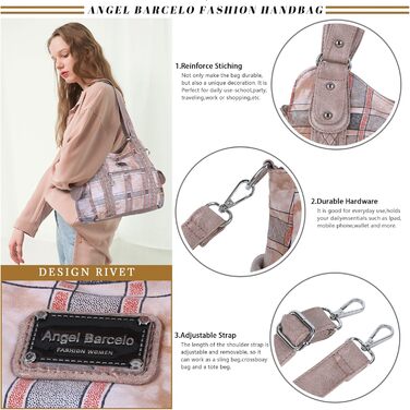 Стильна жіноча сумка-хобо Angel Barcelo Roomy Fashion з натуральної шкіри, темно-рожевого кольору