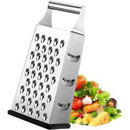 Тритаска решітка з нержавіючої сталі: універсальна тертка для овочів, сиру та картоплі з антиковзким дном