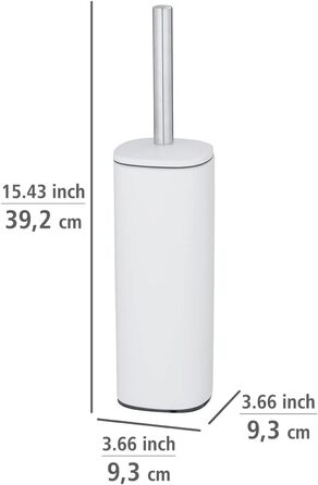 Набір для туалету WENKO Alassio: щітка для унітазу з висувним картриджем, чорний, сталь, 9,3 x 39,2 x 9,3 см