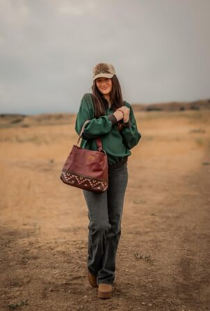 Сумка жіноча Wrangler Hobo з екошкіри, верхня ручка, крос-боді (Western Burgundy)