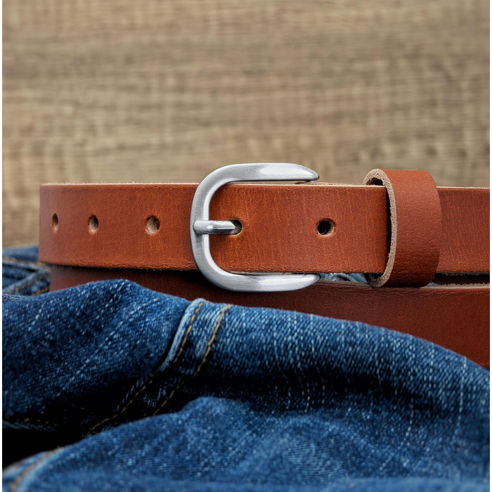 Чоловічий шкіряний ремінь Ashford Ridge 25 мм, 95 см, коричневий колір