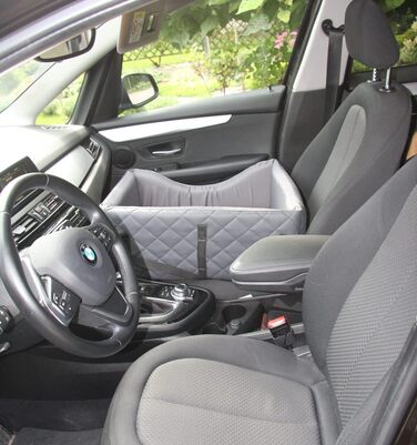 Автокрісло для собак Mayaadi-Home з штучної шкіри, 65x55x25 см, темно-сірий