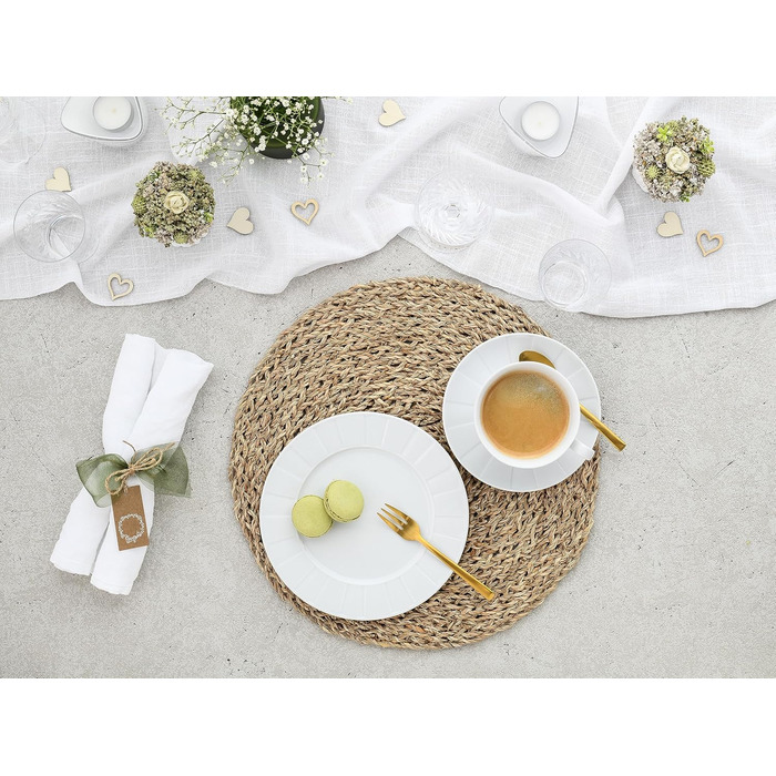 CreaTable Серія Barcelona: 12-частинний порцеляновий сервіз для столу (18-частинний кавовий сервіз), Made in Europe, придатний для миття в посудомийній машині та використання в мікрохвильовці