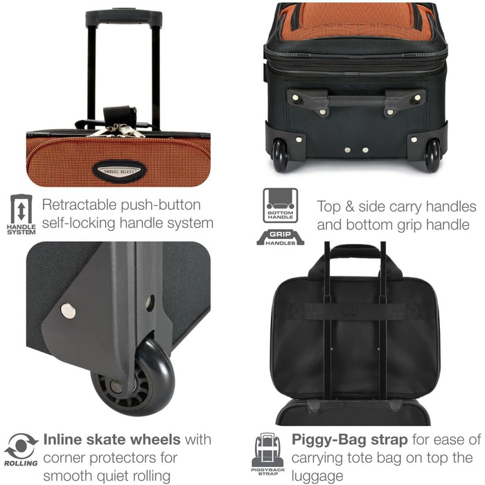 Чемодан на колесах Travel Select Amsterdam Sunset Chevron сірий, універсальний розмір