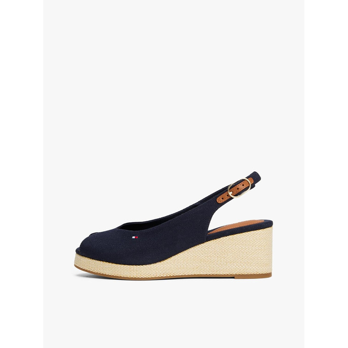 Сандалії жіночі Tommy Hilfiger Flag Mid Wedge Espad SLIN, сині (40 EU)