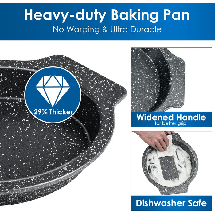 Набір форм для випічки RIOVARM Granit Antihaft 7 шт. - Форми для кексів, хліба, пирогів