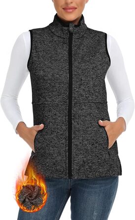 Жіноча флісова жилетка Soneven Daen Weste для бігу, походів та їзди на коні. Легка, вітронепроникна жилетка з м'якого флісу, підходить для зими. Розмір M, колір: темно-сірий.