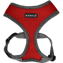 М'яке собаче нашийник Puppia Soft Harness II - комфортний та регульований, для собак середніх та маленьких порід, винний колір, розмір M