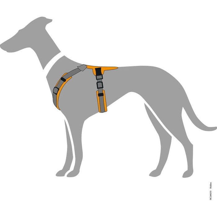 Нашийник для собак HUNTER Maldon, коричнево-сірий, L, м'який, комфортний, з 3M Scotchlite, регулюється, з м'яким ручним тримачем