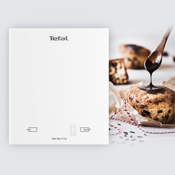 Електронні кухонні ваги Tefal Essential BC5504, до 5 кг, батарейки в комплекті