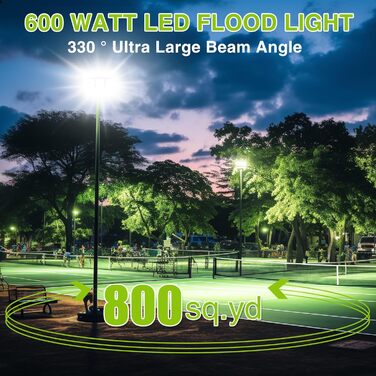 STASUN 150W LED Flood Light Outdoor, 15000LM Super Bright LED Floodlight Outdoor Spotlights, IP65 Waterproof, 6000K Daylight, 3 Floodlights with Adjustable Head Down, for Garden, Garage, Hotel, etc. (600.0 Watt)