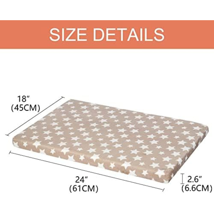 Крізь для собак, лежанка для собак, підстилка для собак, водонепроникна, 61x46x6.6 см, бежева