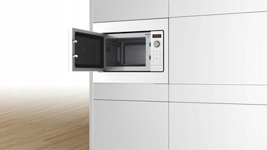 Вбудована мікрохвильова піч Bosch BFL523MW3, 800 Вт, біла