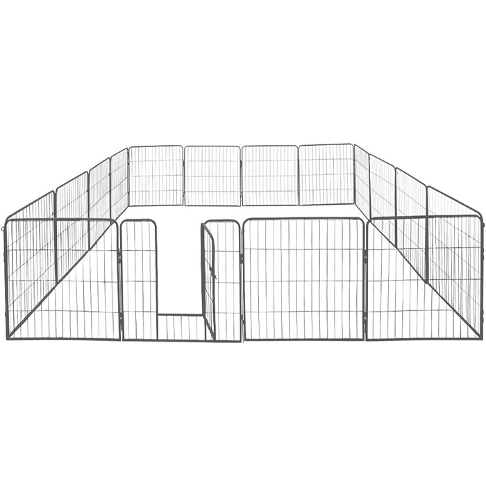 Вольєр для цуценят Petigi: сталевий вольєр-клітка, розкладний, 80x80 см, сітка 47 мм, для саду