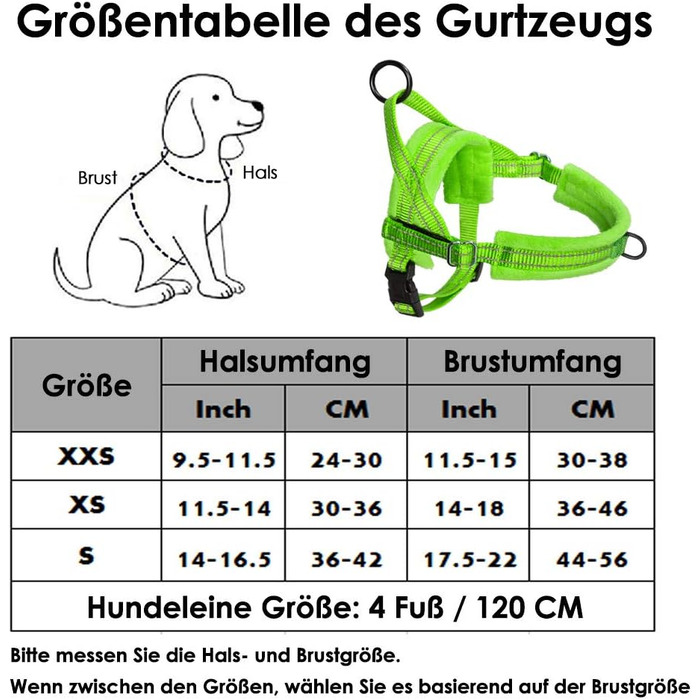 Нашийник для собак LowTon з повідком, анти-тягнучий, відбиваючий, безпечний, проти заплутування, для маленьких та середніх собак та цуценят, чорний (XXS, темно-зелений)
