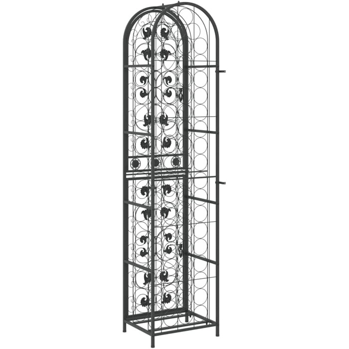 vidaXL Wine Rack 35 Bottles Metal Bottle Rack Bottle Stand Wine Cabinet (45 x 36 x 200 cm)