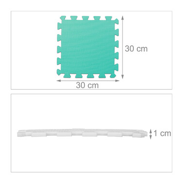 Relaxdays Colorful Puzzle Mat with Border