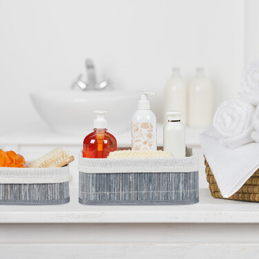 Relaxdays 3-Piece Bathroom Storage Basket Set