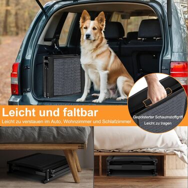 Рампа для собак Klappbare Hunderampe - легка та безпечна для авто та SUV, алюміній, 157x43 см, до 110 кг