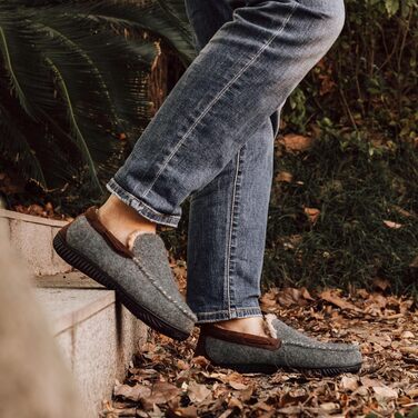 Чоловічі домашні тапочки-мокасини RockDove з піною з пам'яті, 45 EU, антрацит