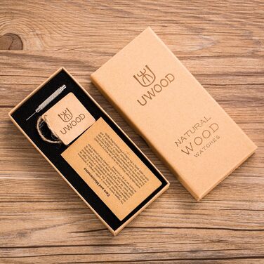 Чоловічий дерев'яний годинник Uwood серії Uw1001zebrablack: ручне виробництво, кварцовий механізм, аналоговий стиль, римські цифри, сандалове дерево, вінтажний дизайн