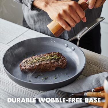 Набір сковорідок GreenPan Paris Pro: антипригарне покриття Ceramic, без PFAS, 20.3 см та 25.4 см, сірий