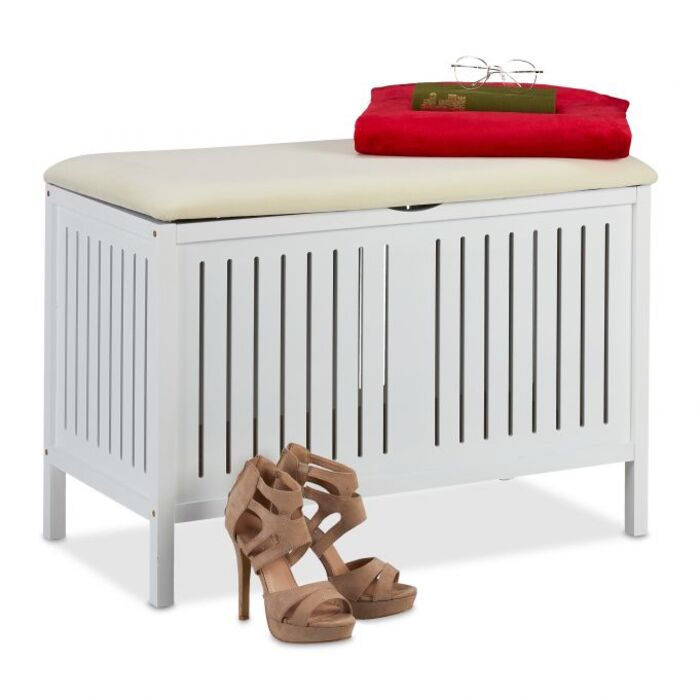 Relaxdays Padded Bench with Storage
