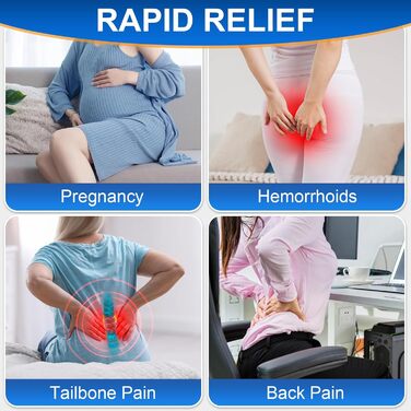 Ecosafeter Hemorrhoid Seat Cushion, High-Quality Donut Cushion Made of Memory Foam for Pregnancy, Tailbone, Postnatal, Sciatica, Pressure Sores