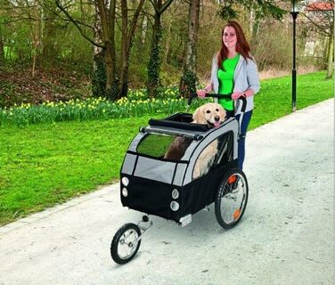 Причіп для собак TEFLON® до 40 кг - велосипедний причіп з функцією візка для собак
